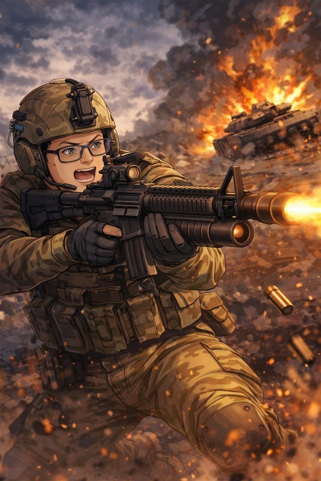 Military trading card artwork